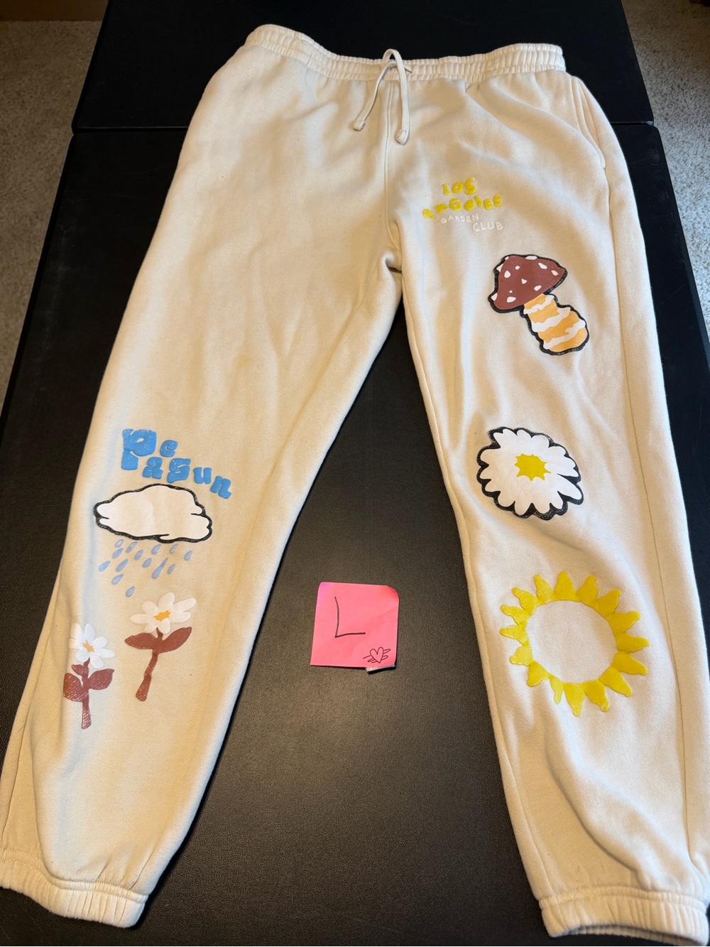 PacSun Cream Joggers with Sunny & Floral Graphic Prints